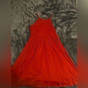 Forever 21 Orange Midi Dress Size L